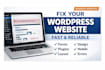 fix wordpress errors, bugs, forms and layout issues