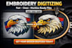 do embroidery digitizing logo digitizing dst pes 3d puff embroidery