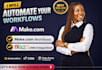 do make com automation, monday CRM, zoho crm integration, ai agent