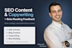 write SEO content, copywriting, and do beta readings with honest feedback