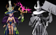 create low poly 3d character rig texture game asset  in unity ue5 blender mixamo
