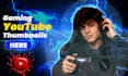 design high CTR gaming youtube thumbnails for streamers and gaming channel