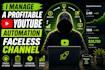 create and manage a profitable youtube automation faceless channel