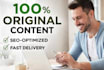 write SEO health articles and data driven medical blogs