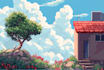 create pixel art game backgrounds and environments
