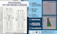 make a digital clothing sewing pattern and grading any garments of your choice