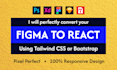 perfectly convert your figma, xd, psd, pdf, ai to react js using tailwind css