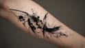 custom an abstract black tattoo design