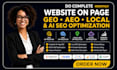 do complete monthly website on page GEO, aeo, local and ai SEO optimization