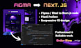 convert figma design to responsive nextjs with tailwind CSS
