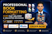 do professional KDP formatting, manuscript formatting, and book interior design