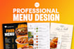 design attractive menus for your restaurant