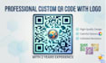design professional custom qr code with logo
