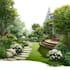a harmonious landscape backyard design as a landscape architect