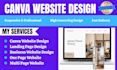 canva website design canva landing page website design