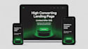 build modern landing page website with high conversion design
