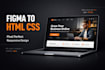 convert figma design to responsive HTML CSS website