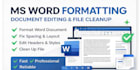 do ms word formatting document editing and file cleanup