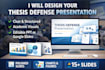 design a thesis defense presentation powerpoint with clean academic slides
