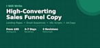 write high converting sales funnel copy, landing pages, and email sequences