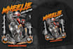 make harley davidson illustration design in hand drawn style
