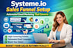 build high converting systemeio sales funnel email automation setup