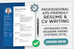 make a professional ats friendly resume and CV