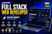 build custom website, full stack web development, frontend and backend
