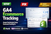 setup ga4 ecommerce tracking for shopify or woocommerce