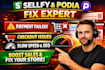 sellfy podia checkout bug payment fail slow load mobile issue seo fix cart drop