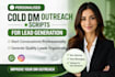 write personalised cold dm outreach scripts for lead generation