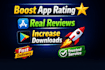 provide app store and play store reviews to boost your rating