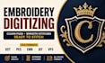 digitize your logo for embroidery dst pes emb jef files