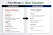 format word document, redesign business report and clean document layout