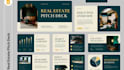 design real estate design pitch deck, property slides, investor presentation