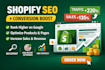 optimize shopify store for ranking, traffic and conversions