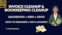 do quickbooks, xero and odoo bookkeeping cleanup and invoice organization