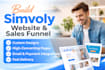 build simvoly website sales funnel landing page design