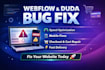 do webflow duda speed bug mobile fix checkout fail mobile issue cart problem fix