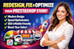 redesign, fix, and optimize your prestashop store for more sales