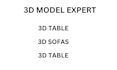 create 3d model table, chair and sofas