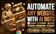 automate browser tasks using selenium, puppeteer, or playwright