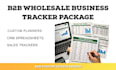 design b2b custom wholesale planner sales tracker spreadsheets crm goggle sheet