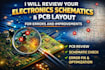 review your electronics schematics and pcb layout for errors and improvement