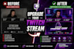 design custom animated twitch overlays stream graphics panels and logo branding