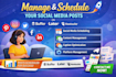 manage and schedule your social media posts on buffer later hootsuite