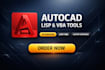 build autocad automation tools using lisp , vba and custom scripts