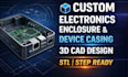 design custom electronics enclosure and device casing 3d cad model
