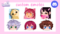 create custom and cute twitch and discord emotes