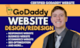 design godaddy website, godaddy website redesign godaddy SEO website development